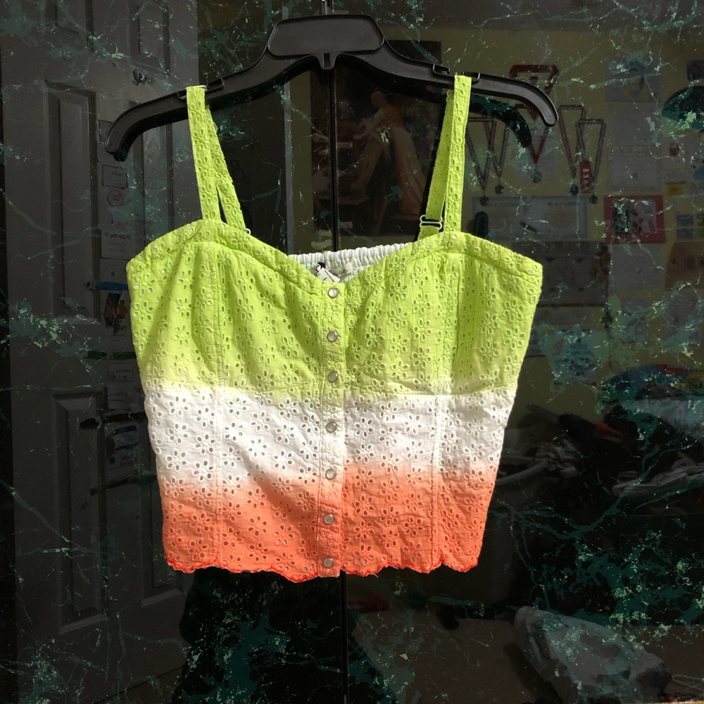 Strapped tube top💚💛🧡